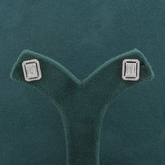 Lunelle Halo Diamond Stud Earrings