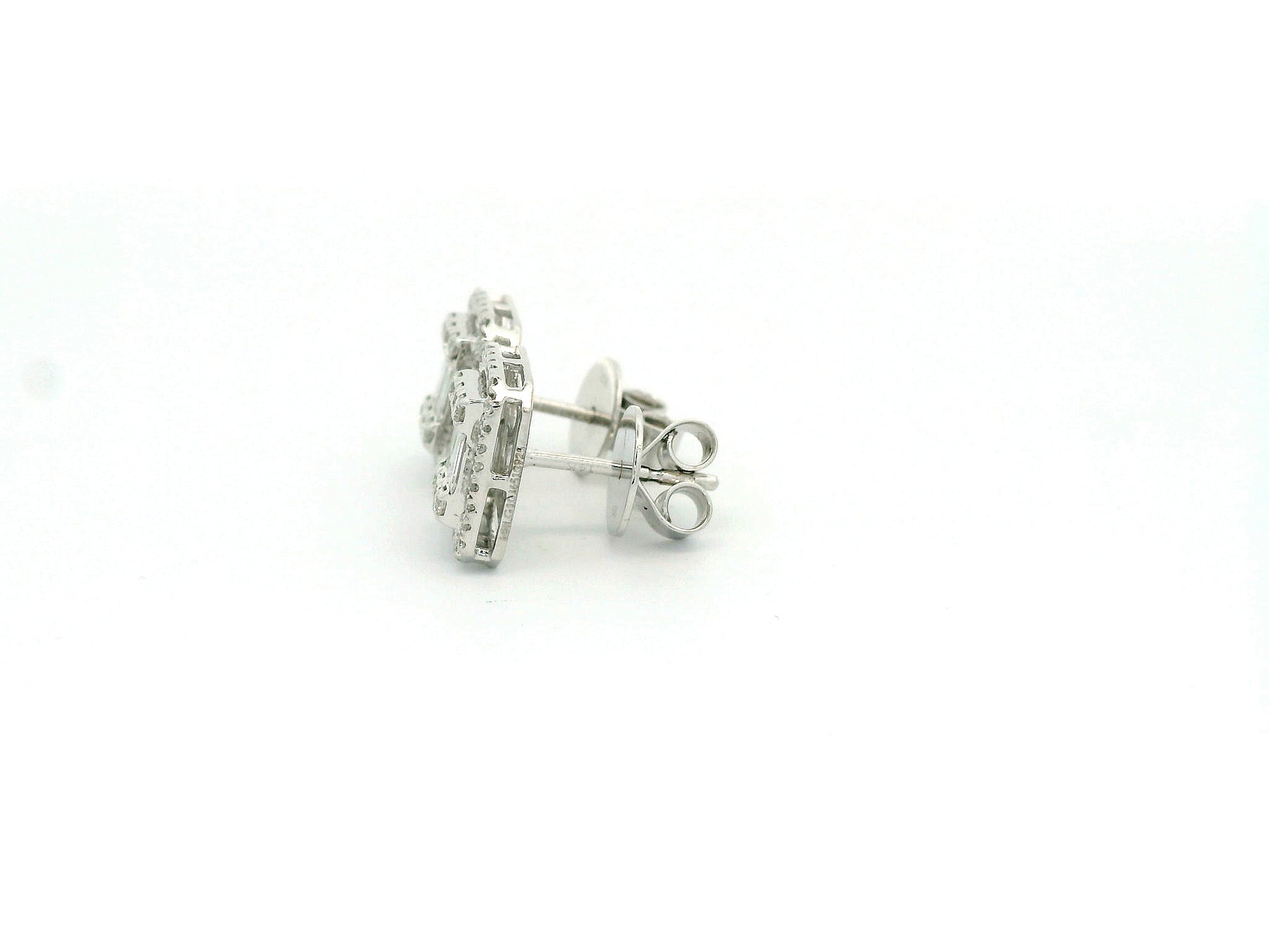 Lunelle Halo Diamond Stud Earrings