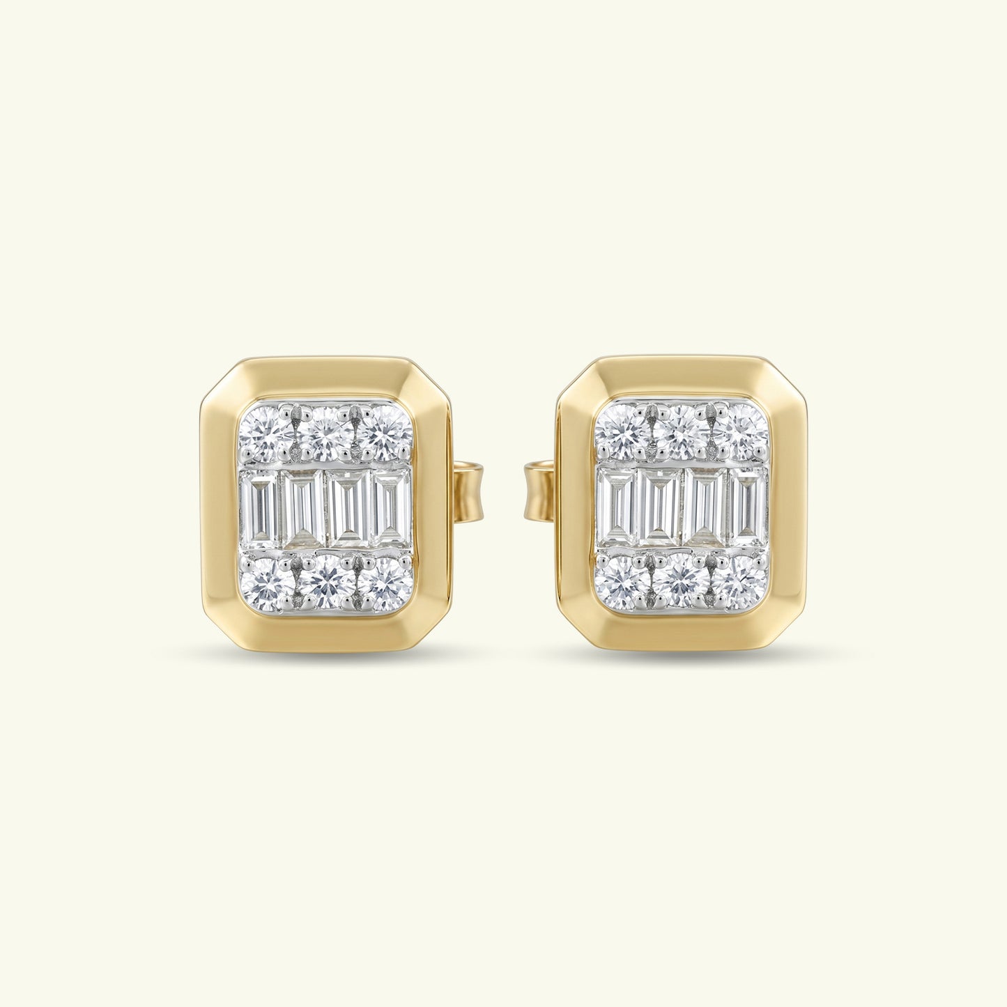 Lysa Curve Diamond Stud Earrings