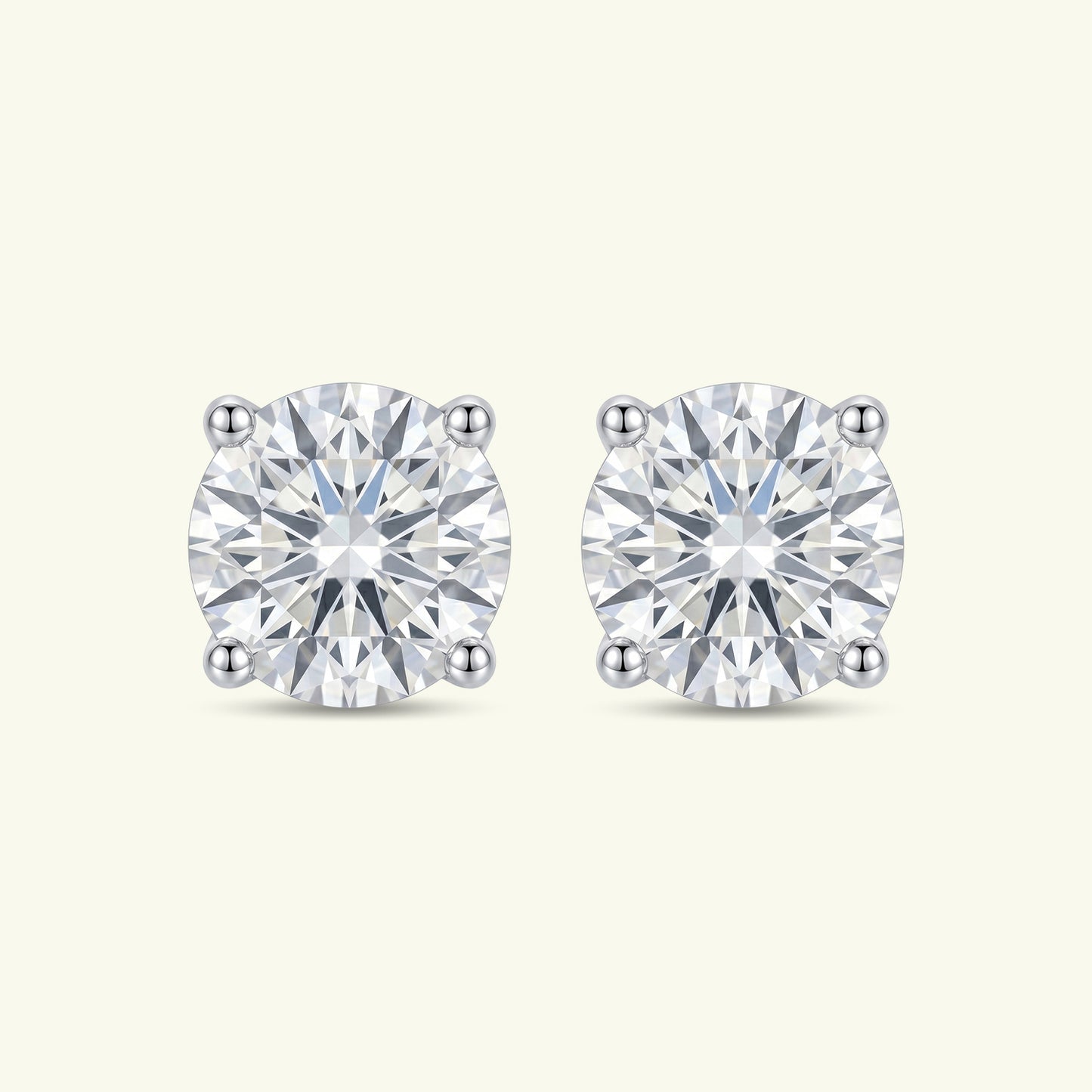 Mirell Two Stone Diamond Stud Earrings