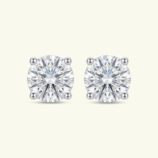 Mirell Two Stone Diamond Stud Earrings