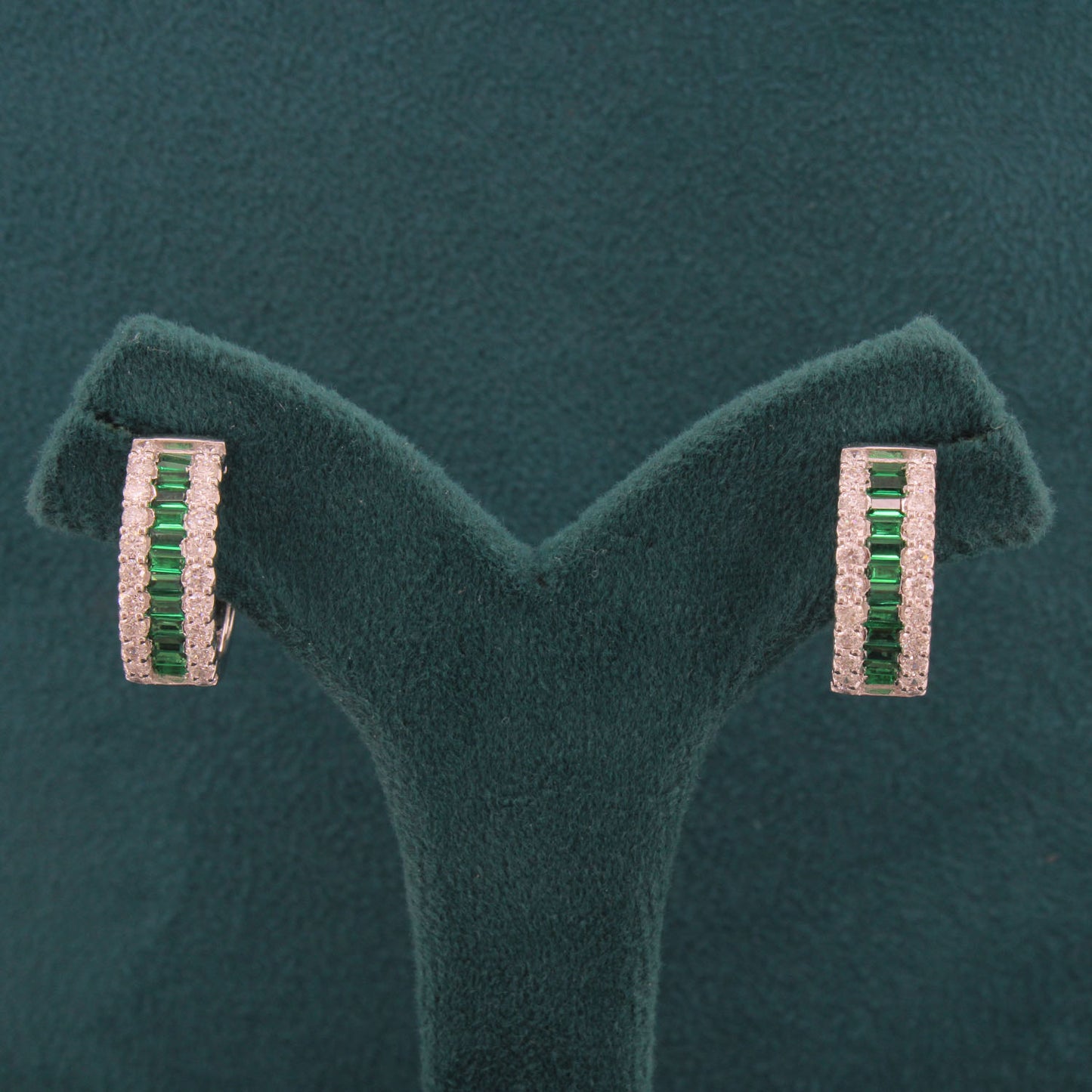 Thalara Coloured Stone Diamond Hoop Earrings
