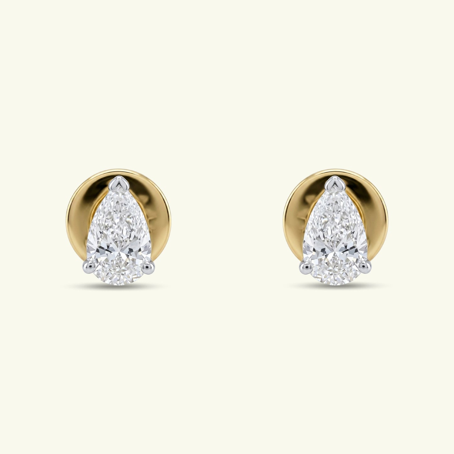 Aelira Solitaire Diamond Stud Earrings