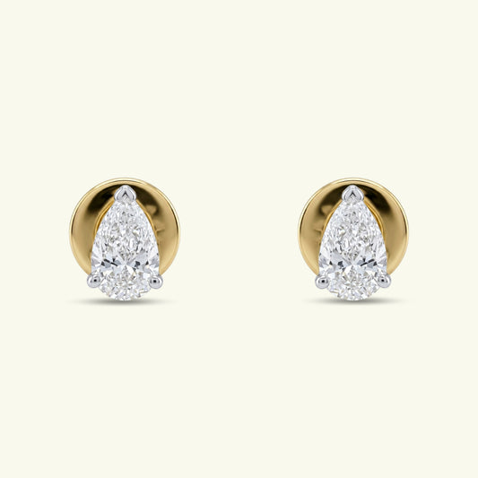 Aelira Solitaire Diamond Stud Earrings