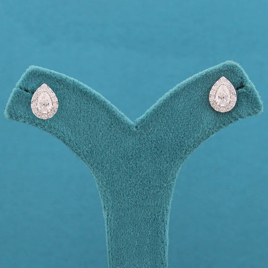 Aven Halo Diamond Stud Earrings