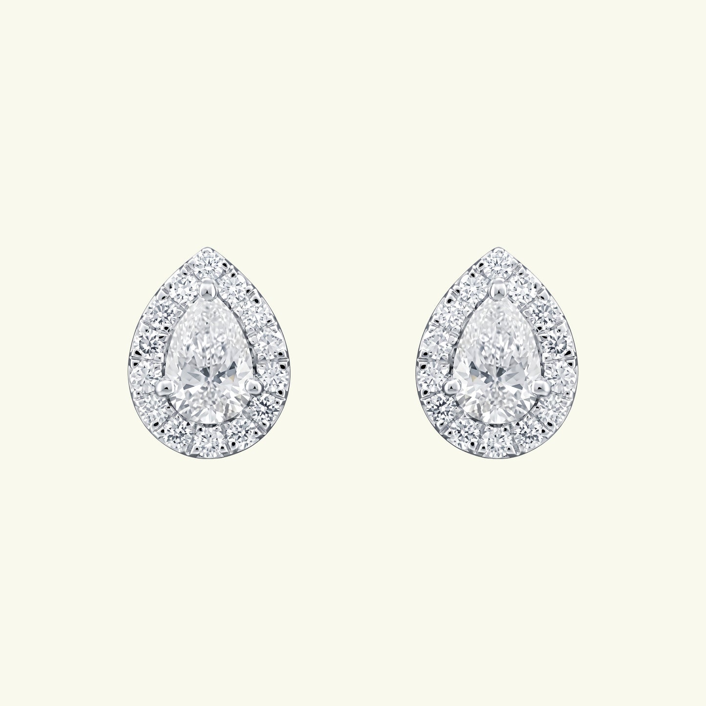 Aven Halo Diamond Stud Earrings