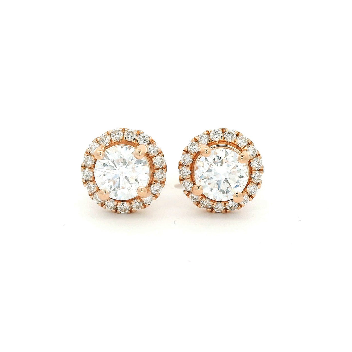 Velari Halo Diamond Stud Earrings