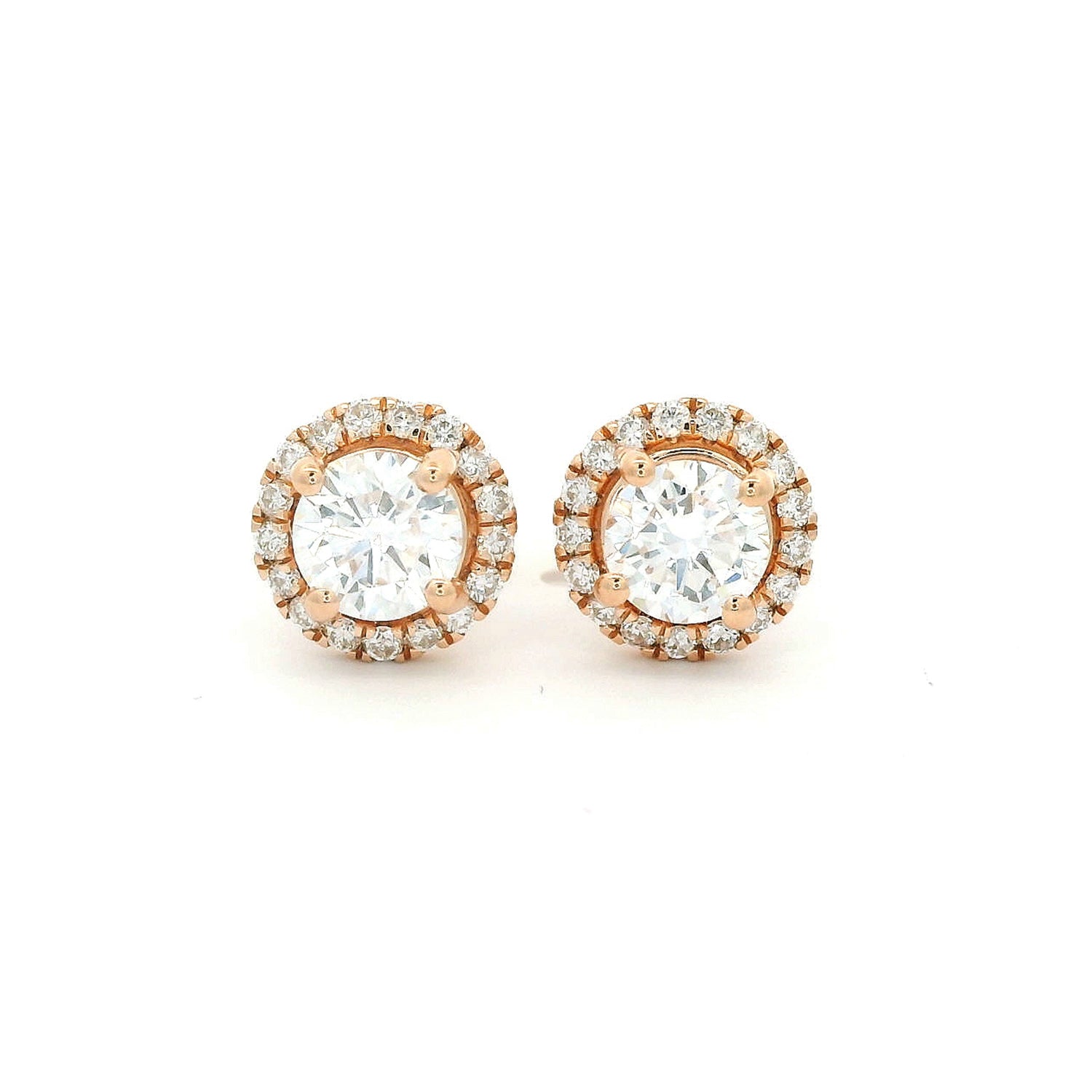 Velari Halo Diamond Stud Earrings