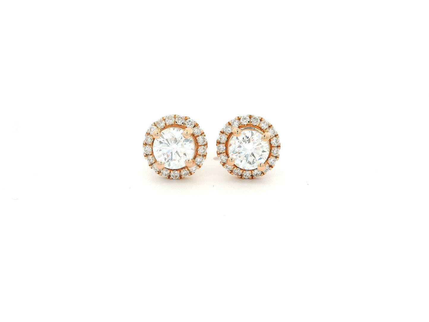 Velari Halo Diamond Stud Earrings