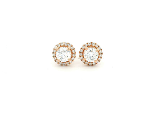 Velari Halo Diamond Stud Earrings