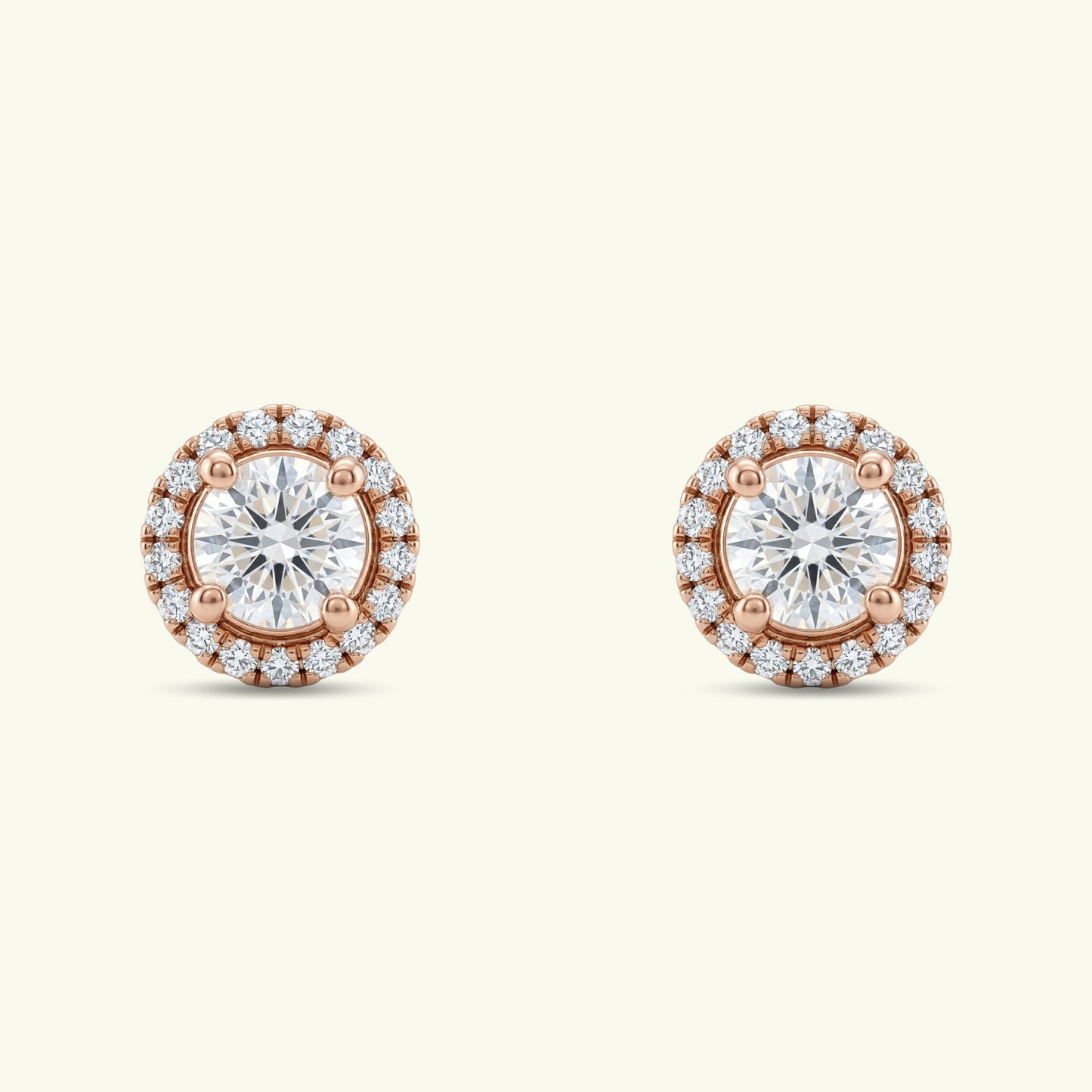 Velari Halo Diamond Stud Earrings