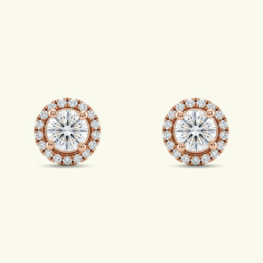 Velari Halo Diamond Stud Earrings