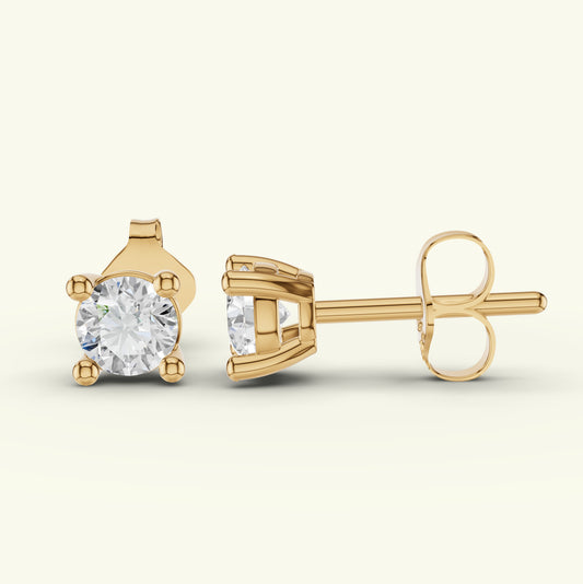 Avine Solitaire Diamond Stud Earrings
