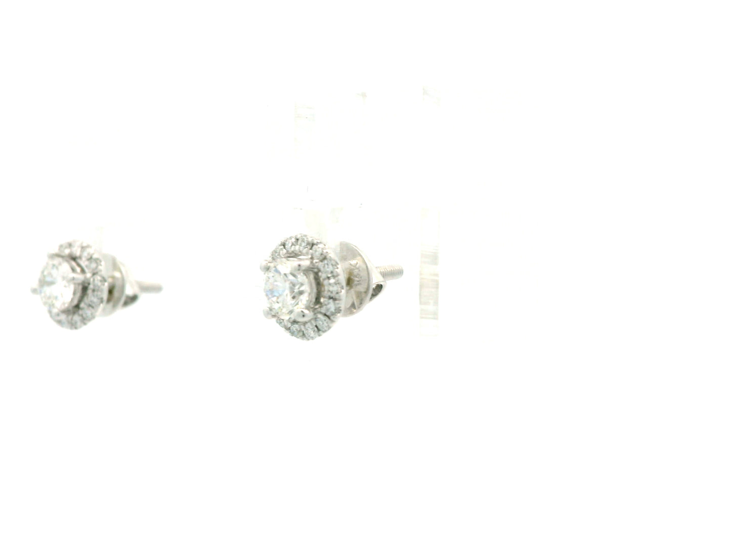 Amira Halo Diamond Stud Earrings