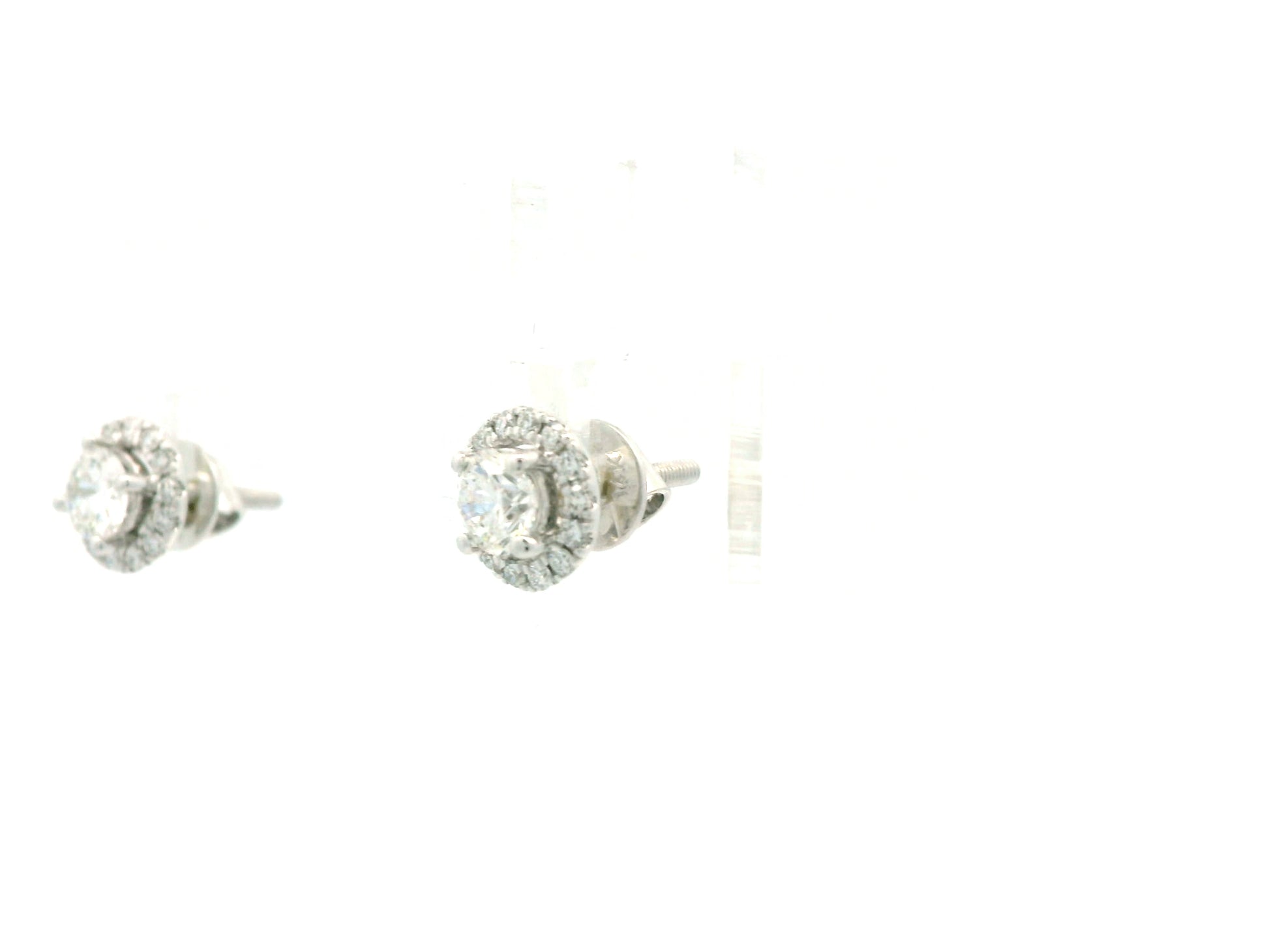 Amira Halo Diamond Stud Earrings