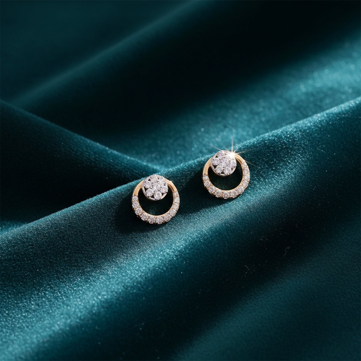 Virine Diamond Stud Earrings