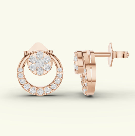 Virine Diamond Stud Earrings
