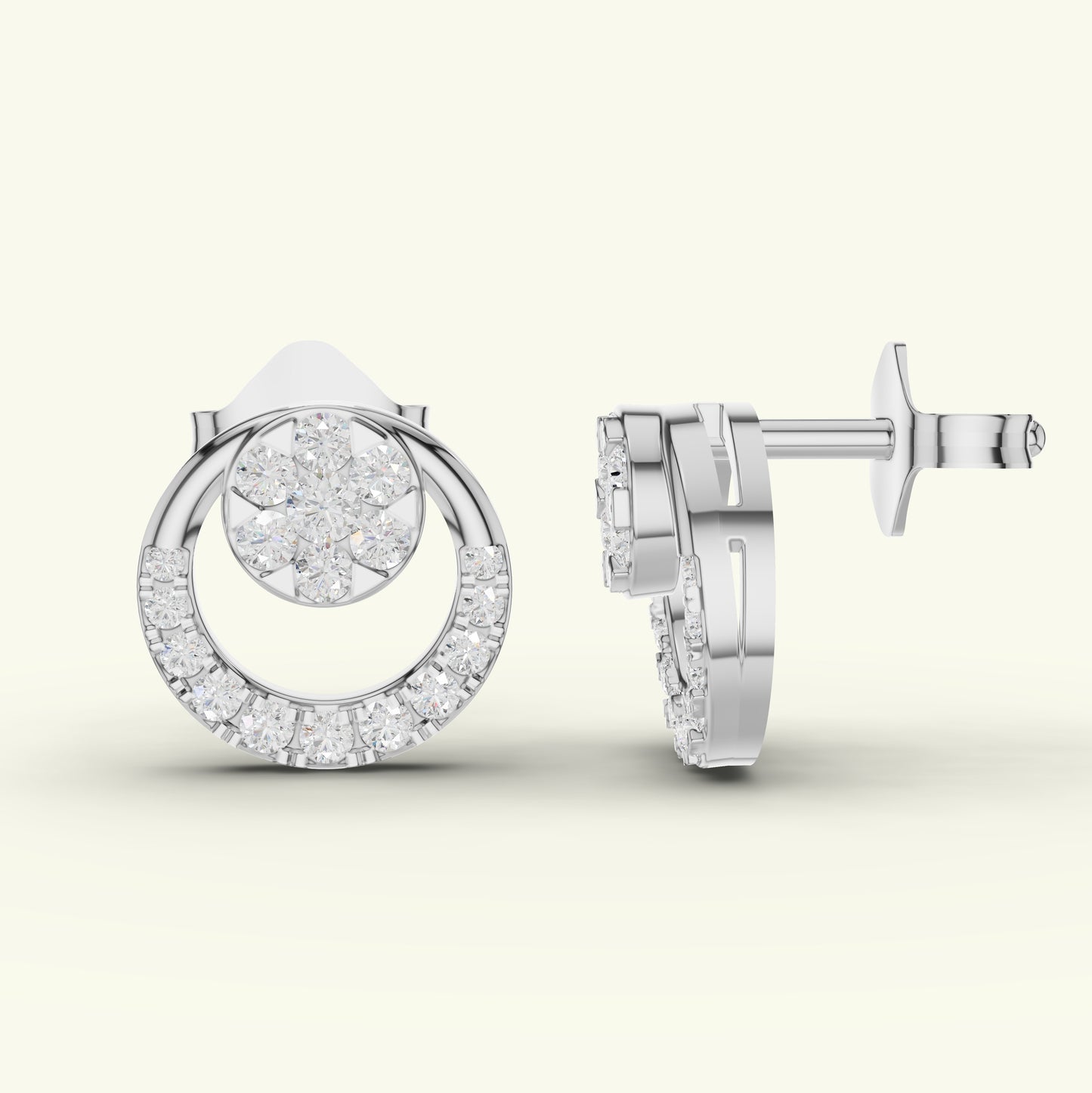 Virine Diamond Stud Earrings