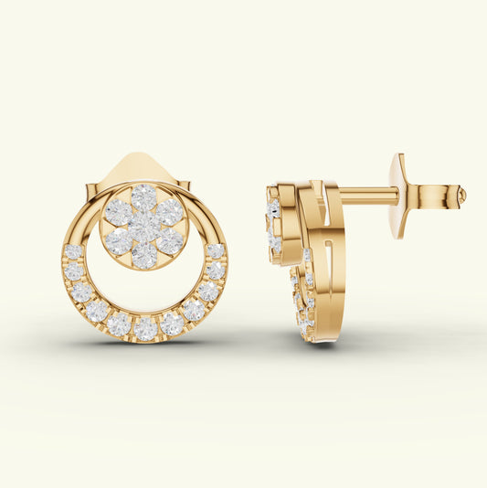 Virine Diamond Stud Earrings