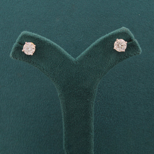 Thalora Solitaire Diamond Stud Earrings