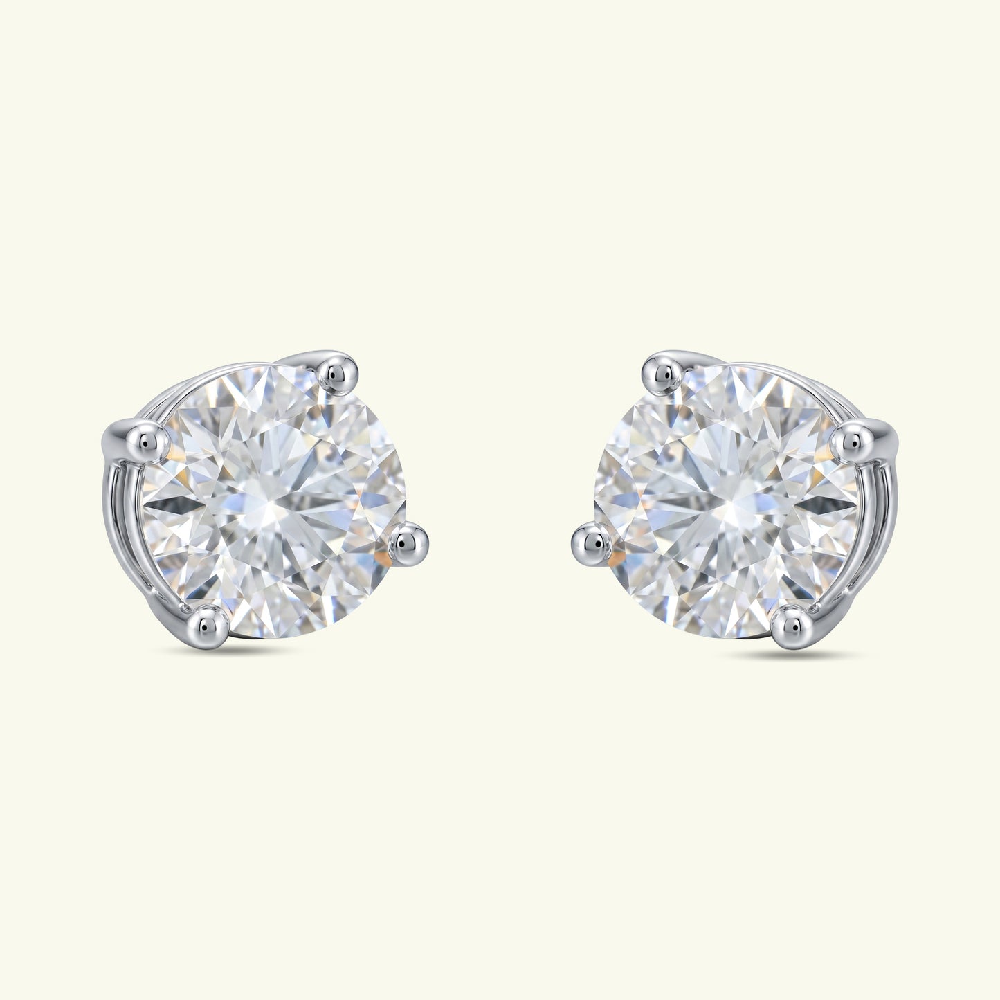 Thalora Solitaire Diamond Stud Earrings