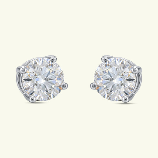 Thalora Solitaire Diamond Stud Earrings