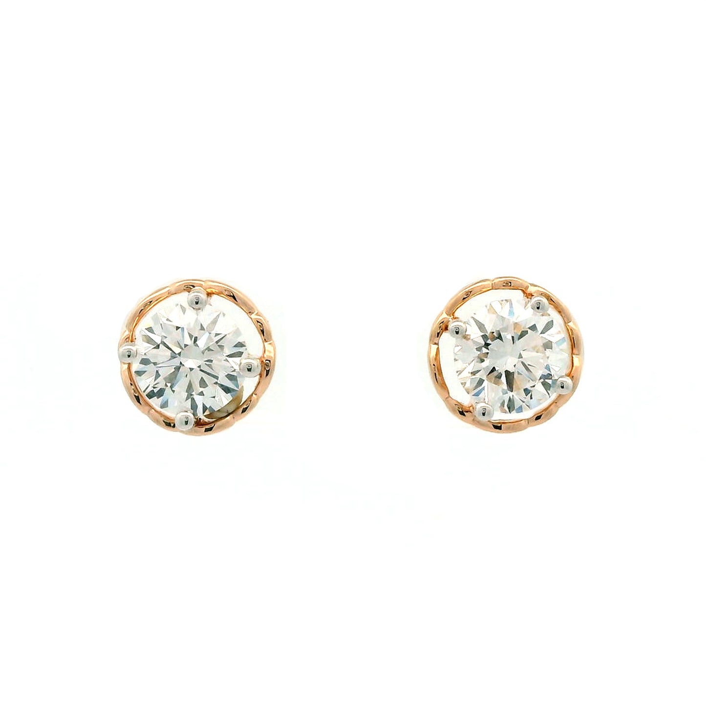 Serel Solitaire Diamond Stud Earrings