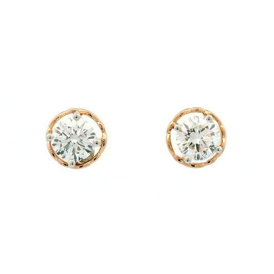 Serel Solitaire Diamond Stud Earrings