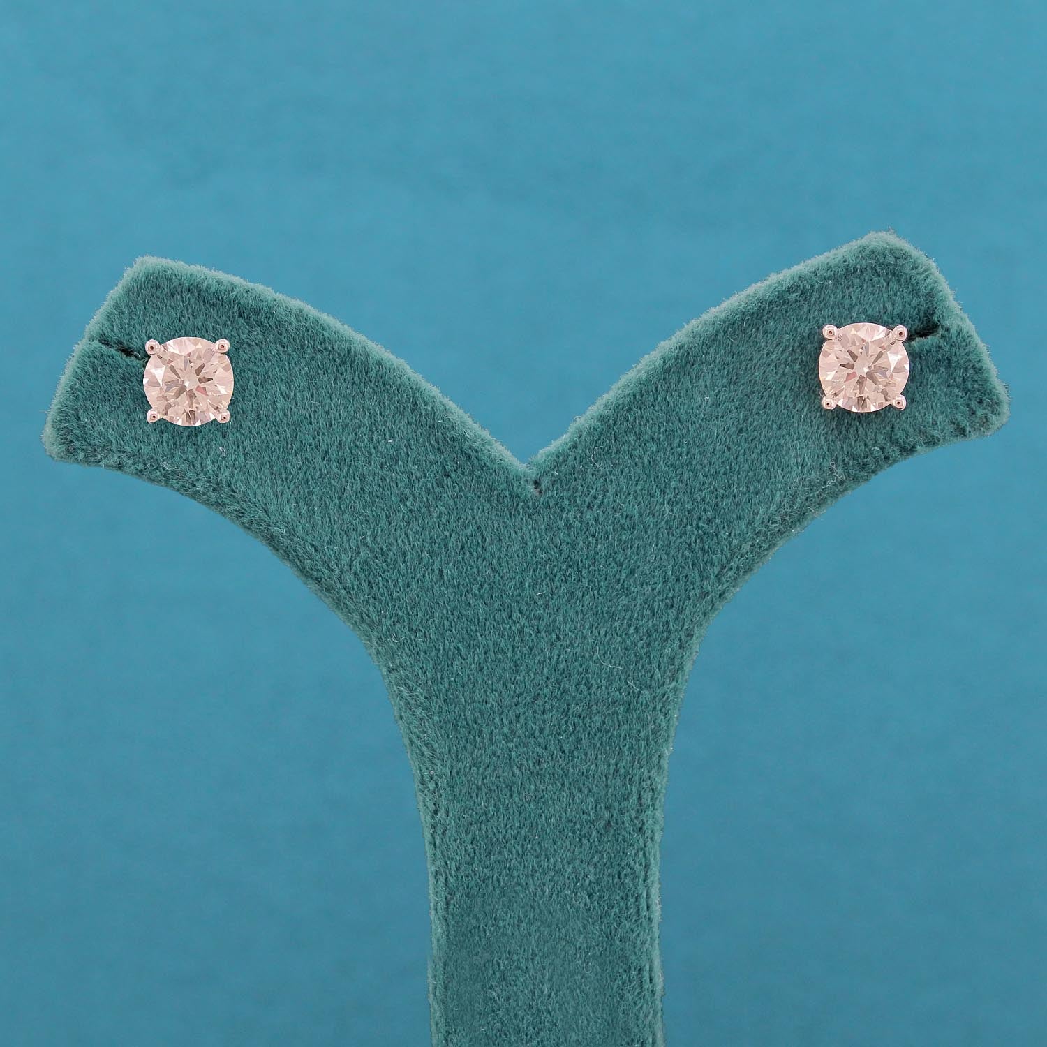Elarin Solitaire Diamond Stud Earrings
