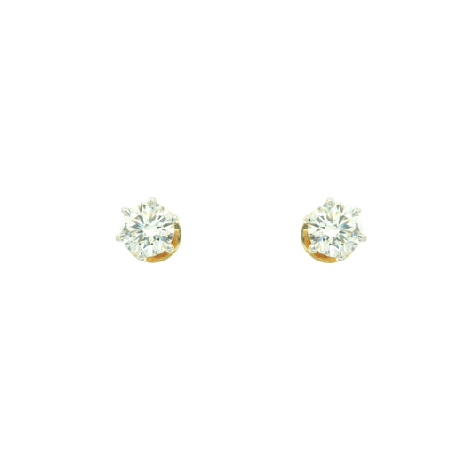 Orella Solitaire Diamond Stud Earrings