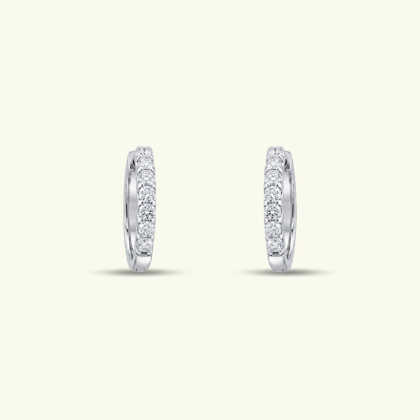 Veyra Arc Diamond Hoop Earrings