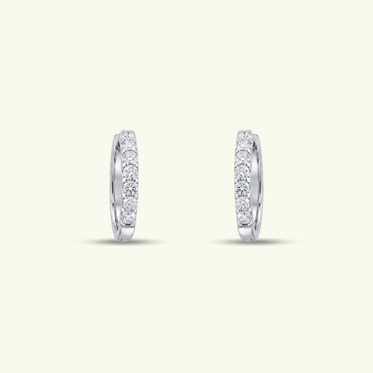 Veyra Arc Diamond Hoop Earrings