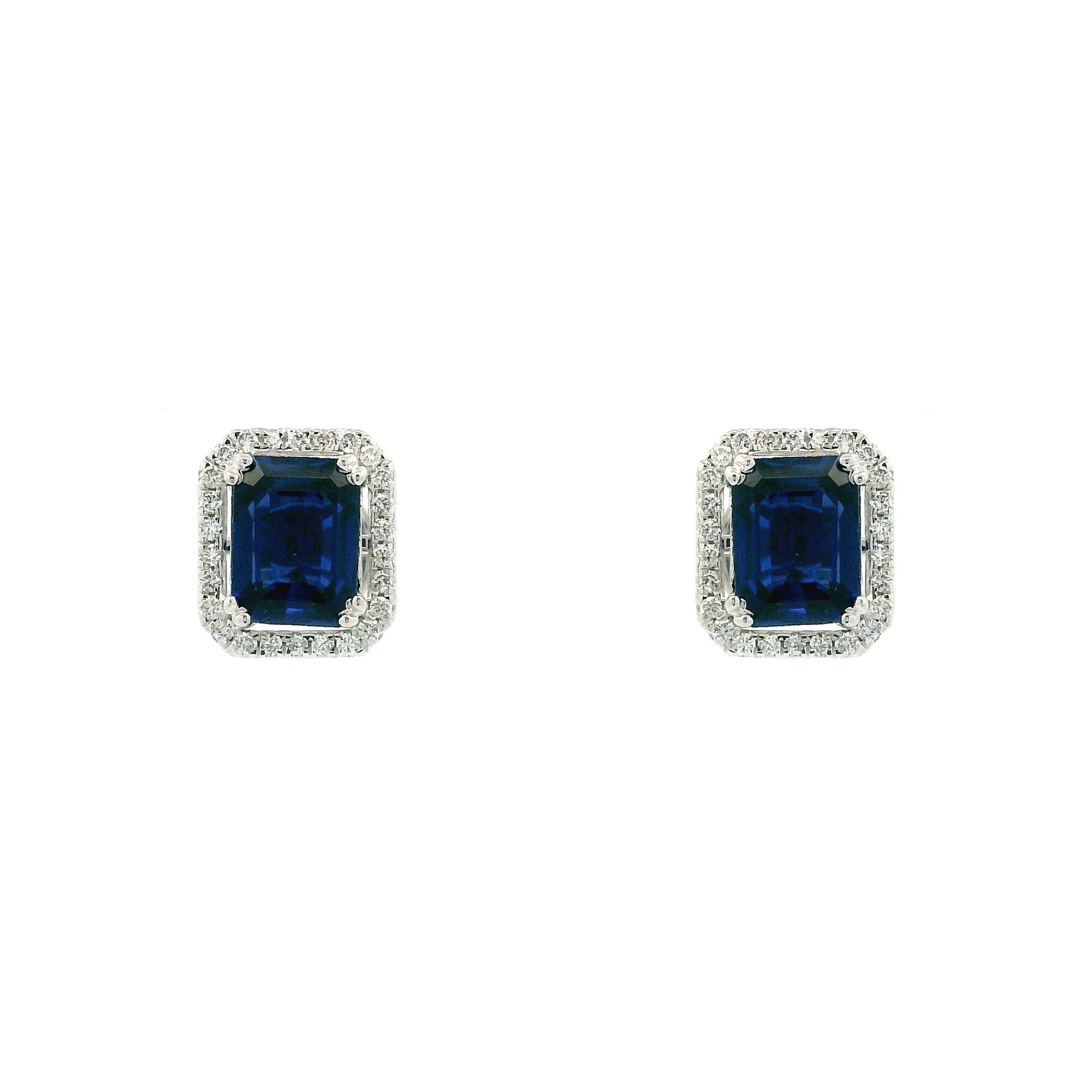Celyra Box Diamond Stud Earrings