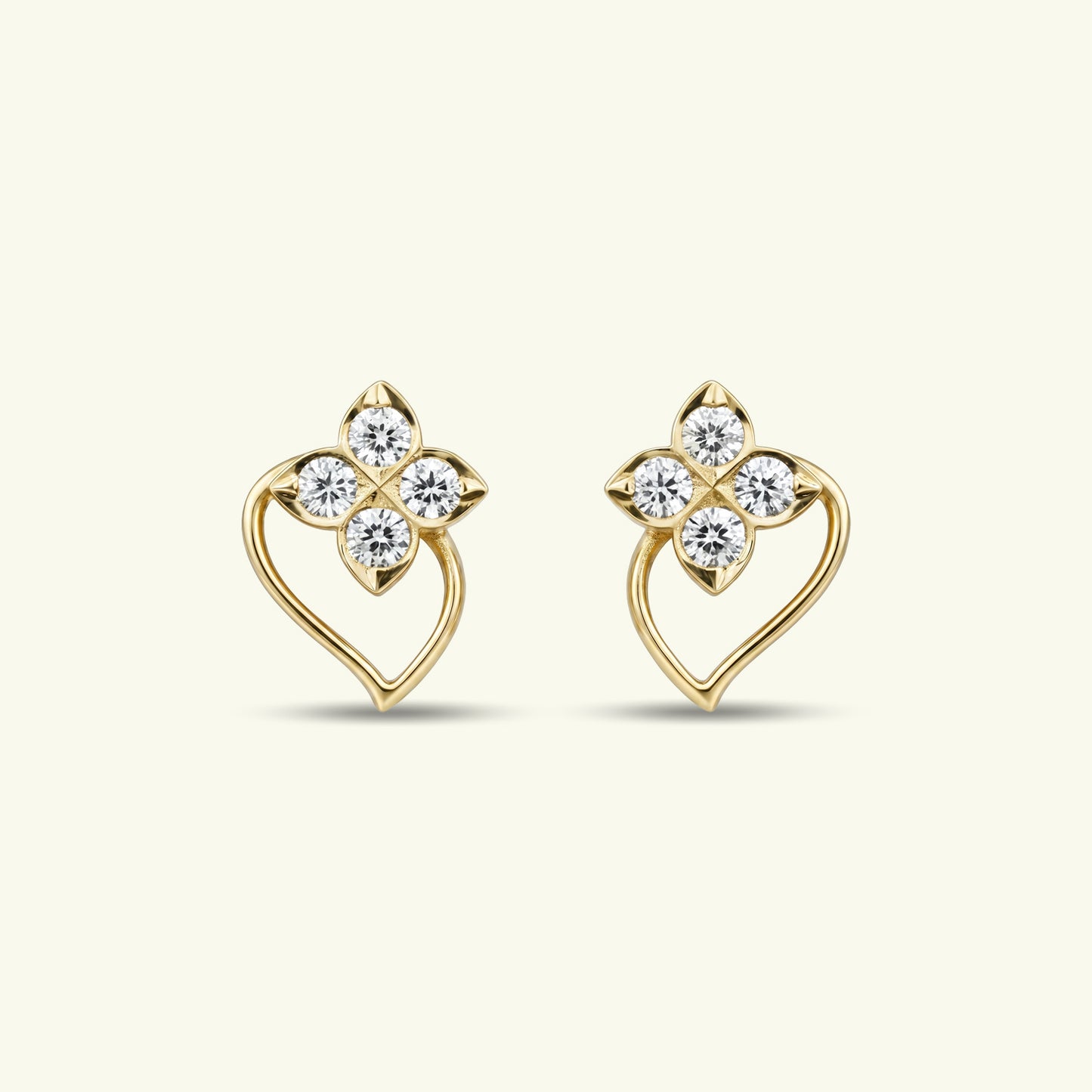 Elowen Floral Diamond Drop Earring