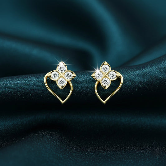 Elowen Floral Diamond Drop Earring