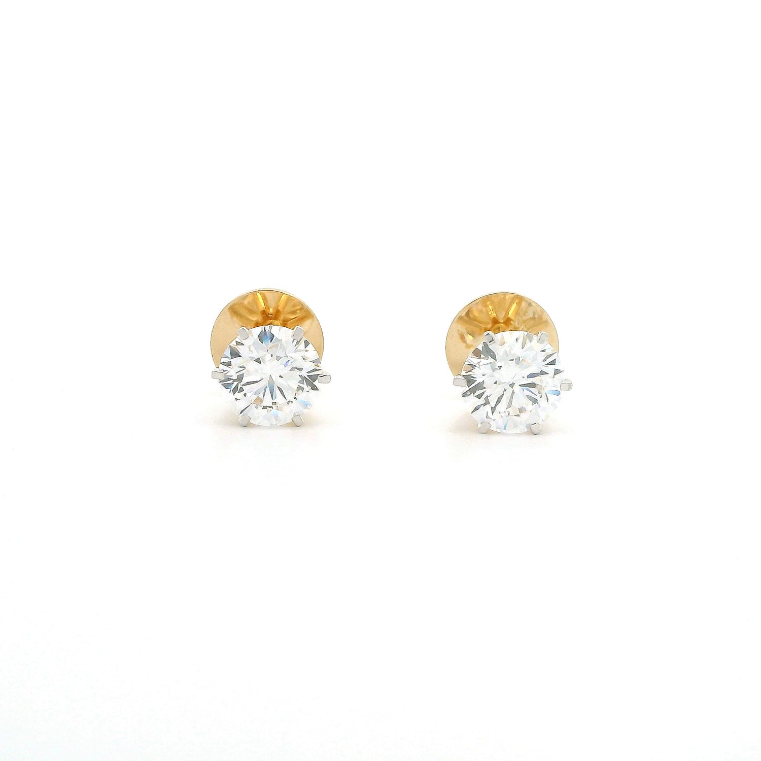 Talys Solitaire Diamond Stud Earrings