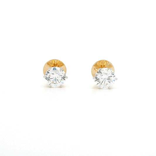Talys Solitaire Diamond Stud Earrings