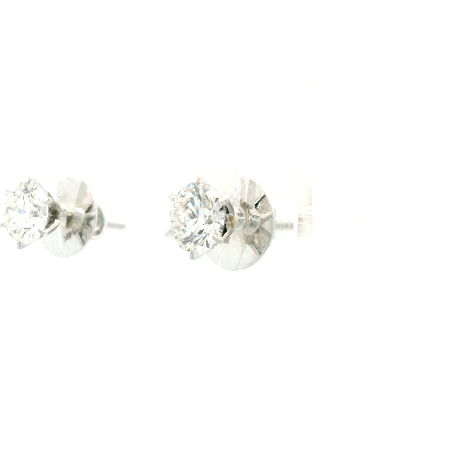 Talys Solitaire Diamond Stud Earrings