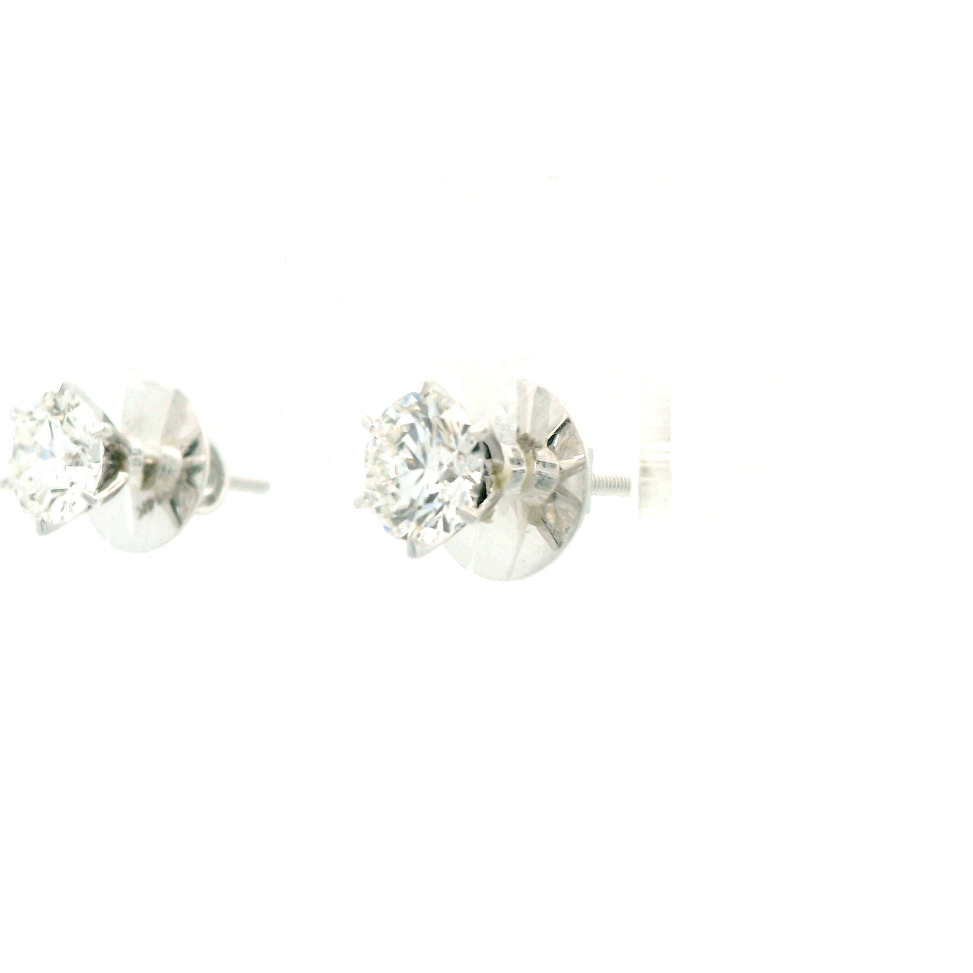 Talys Solitaire Diamond Stud Earrings