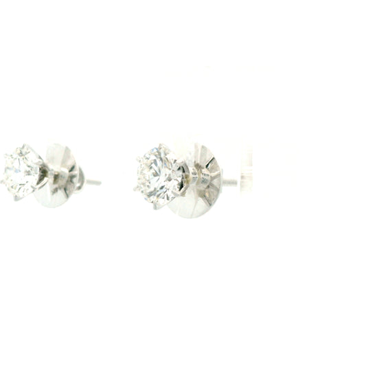 Talys Solitaire Diamond Stud Earrings