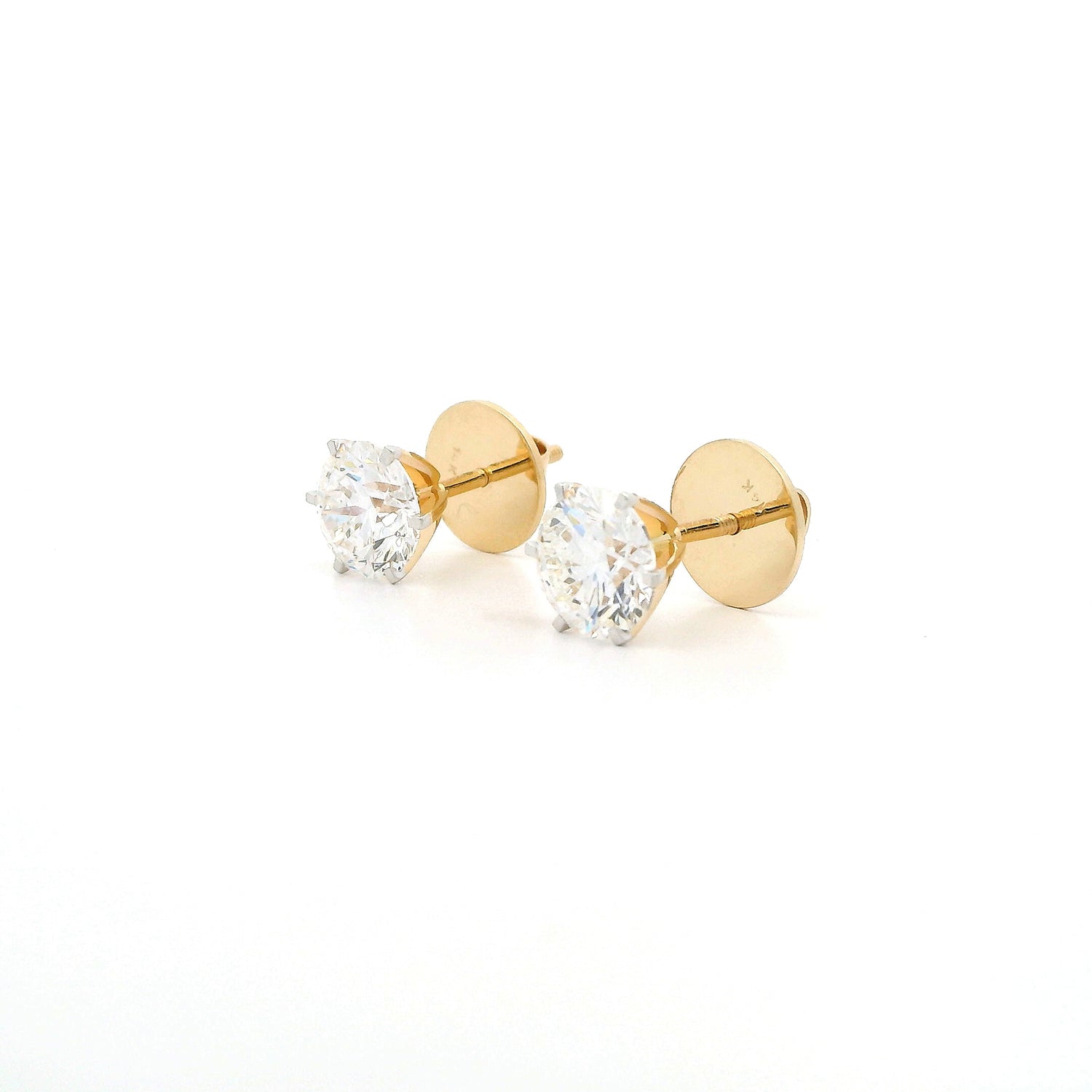 Talys Solitaire Diamond Stud Earrings