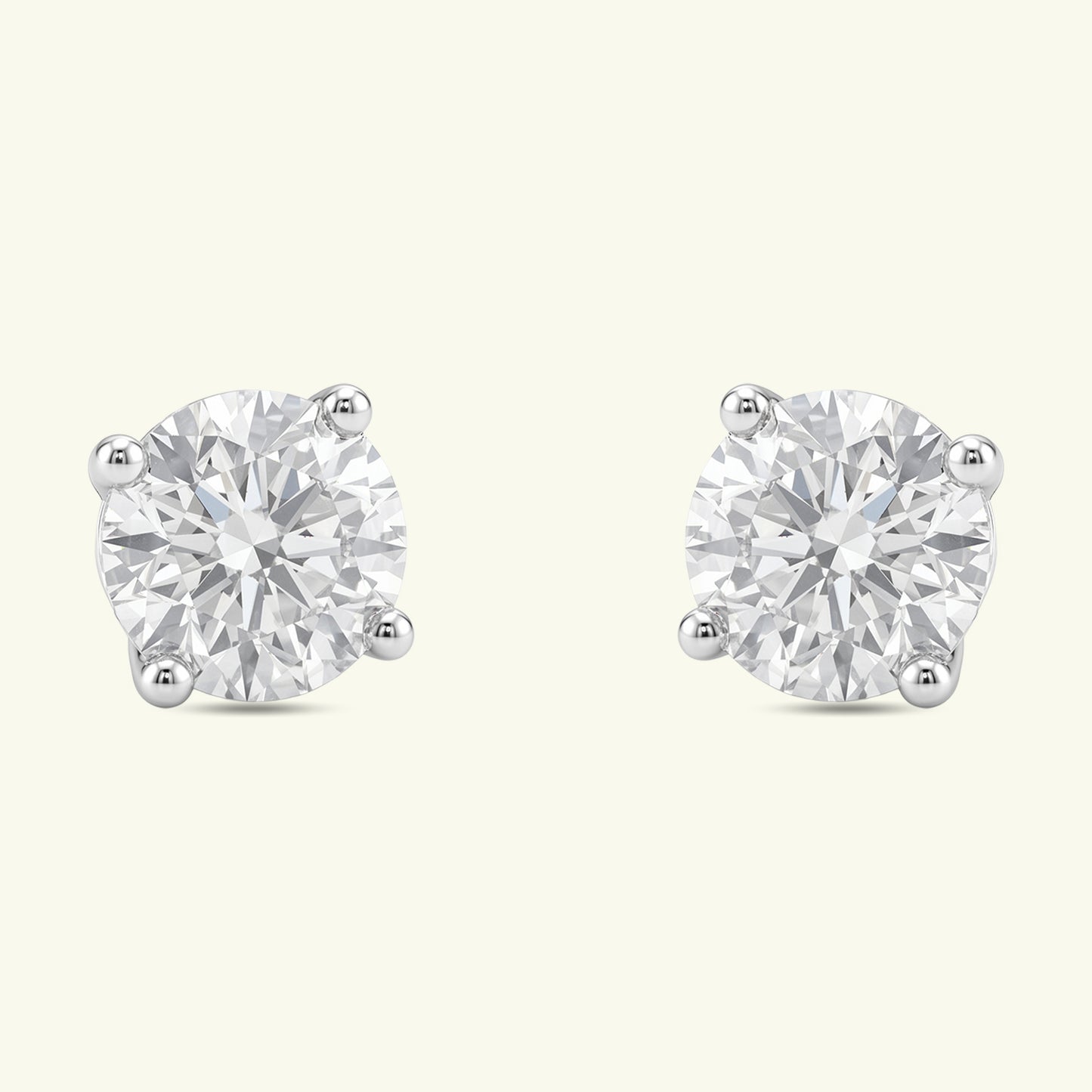 Sylune Solitaire Diamond Stud Earrings