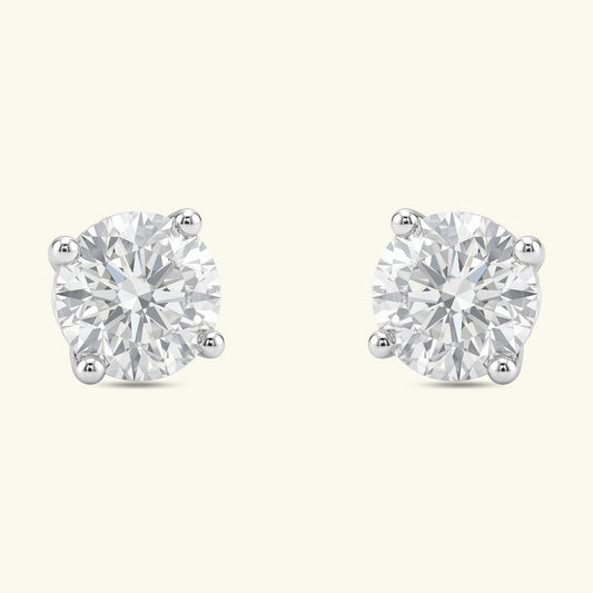 Sylune Solitaire Diamond Stud Earrings