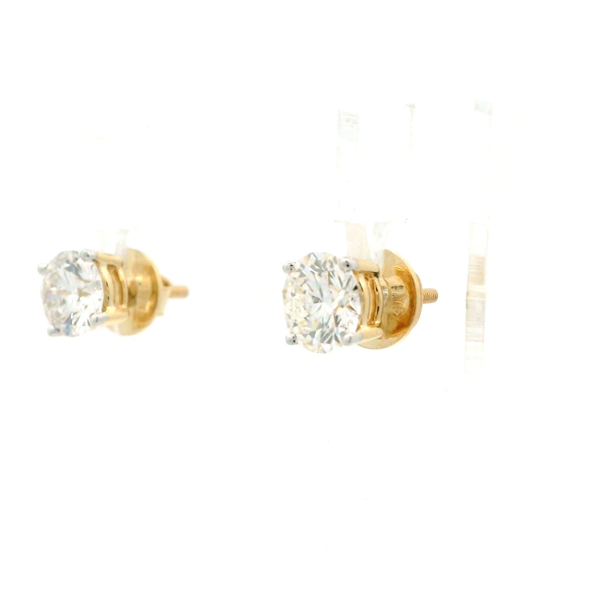 Sylune Solitaire Diamond Stud Earrings