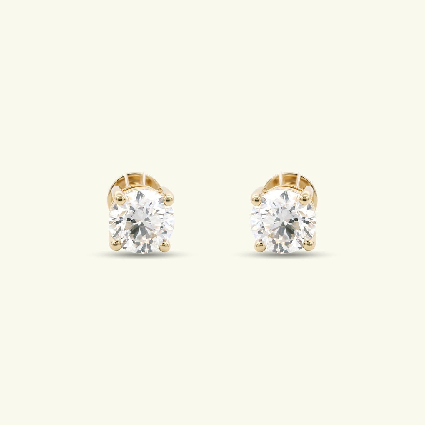 Vanya Solitaire Diamond Stud Earrings