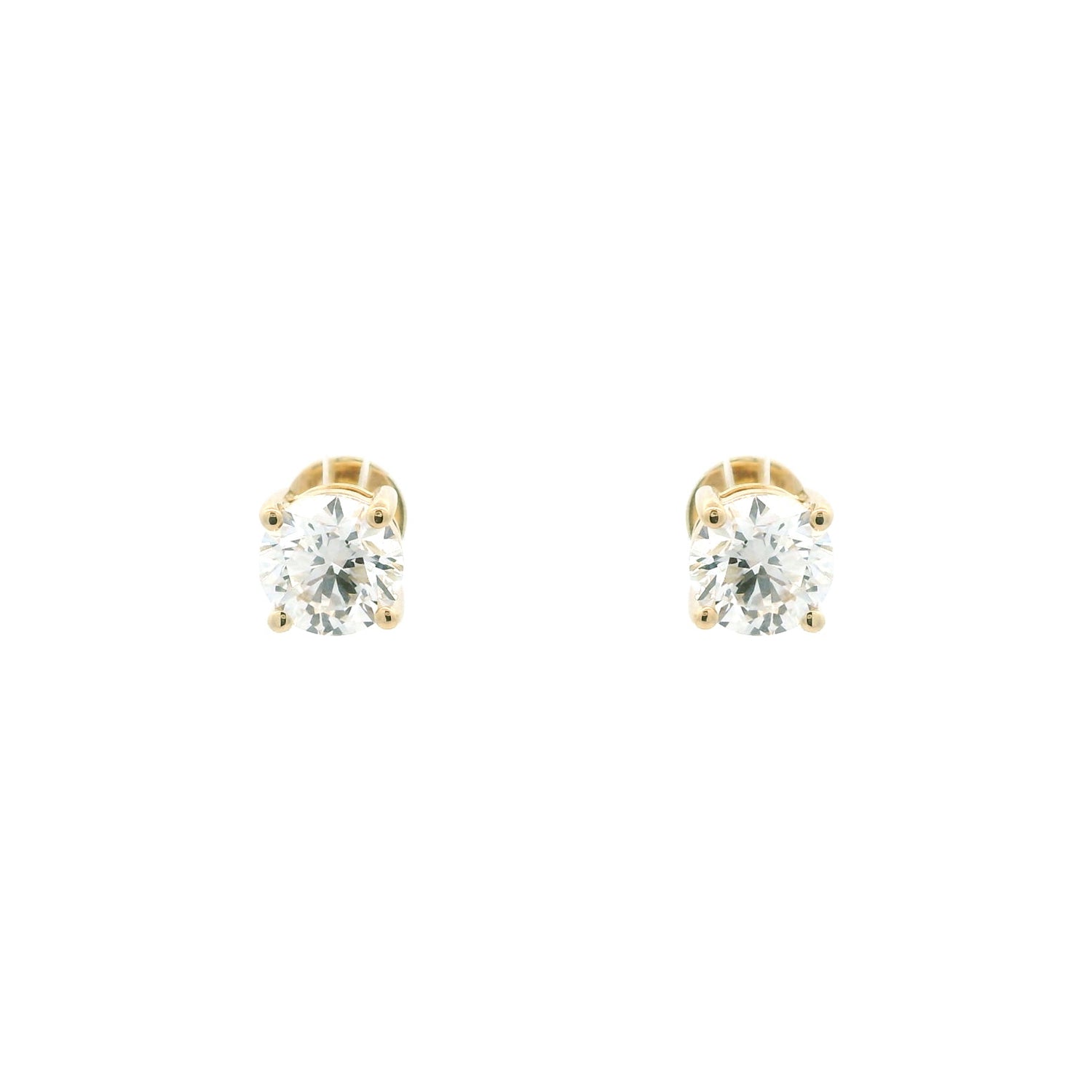 Vanya Solitaire Diamond Stud Earrings