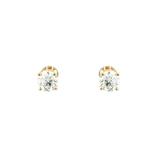 Vanya Solitaire Diamond Stud Earrings