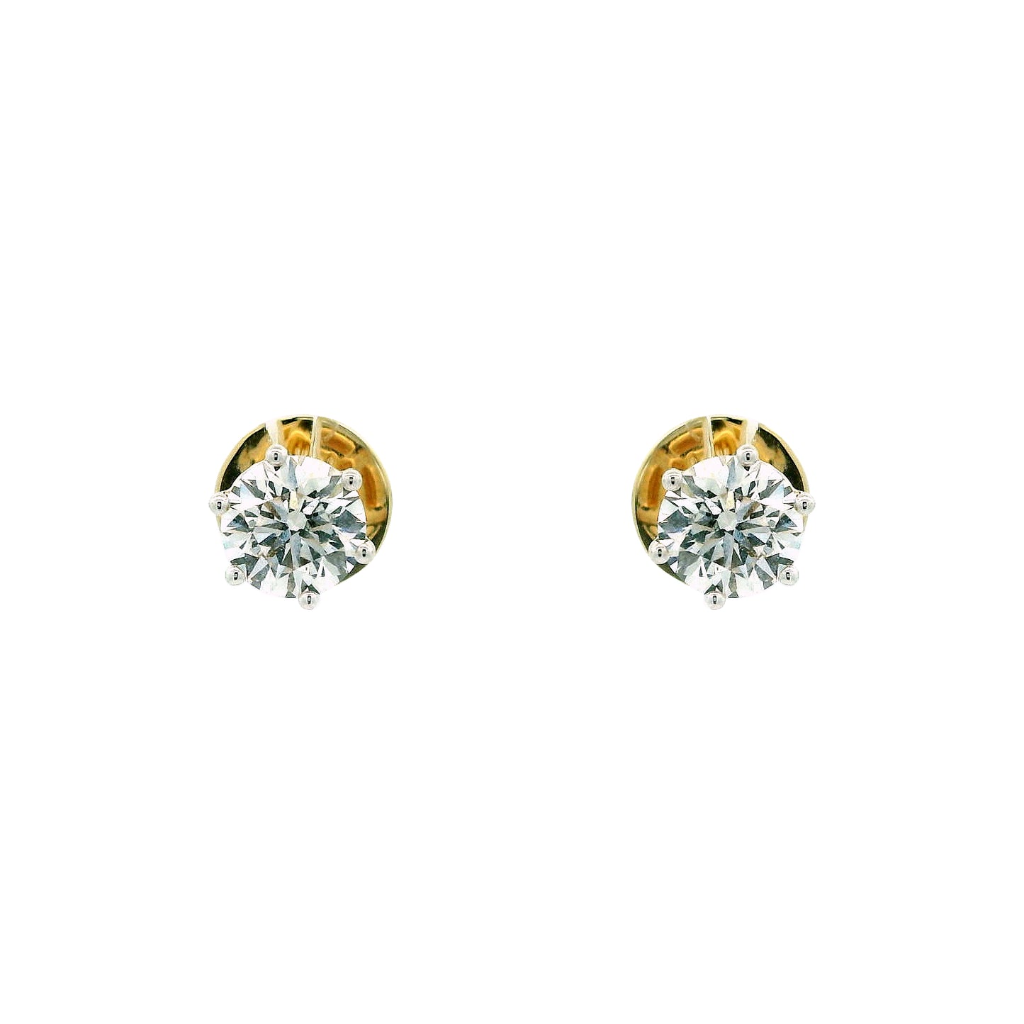 Theren Solitaire Diamond Stud Earrings