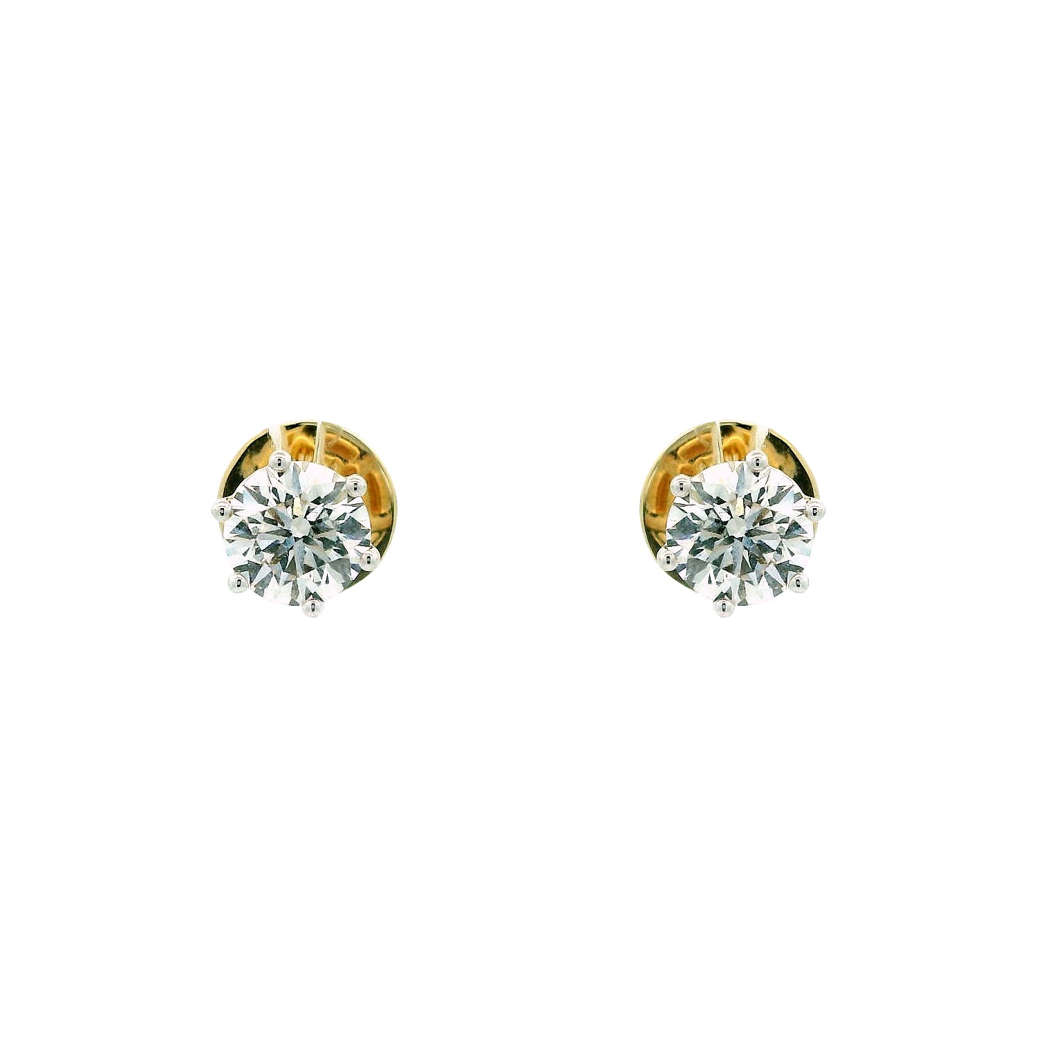 Theren Solitaire Diamond Stud Earrings