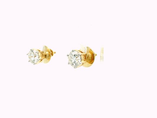Theren Solitaire Diamond Stud Earrings